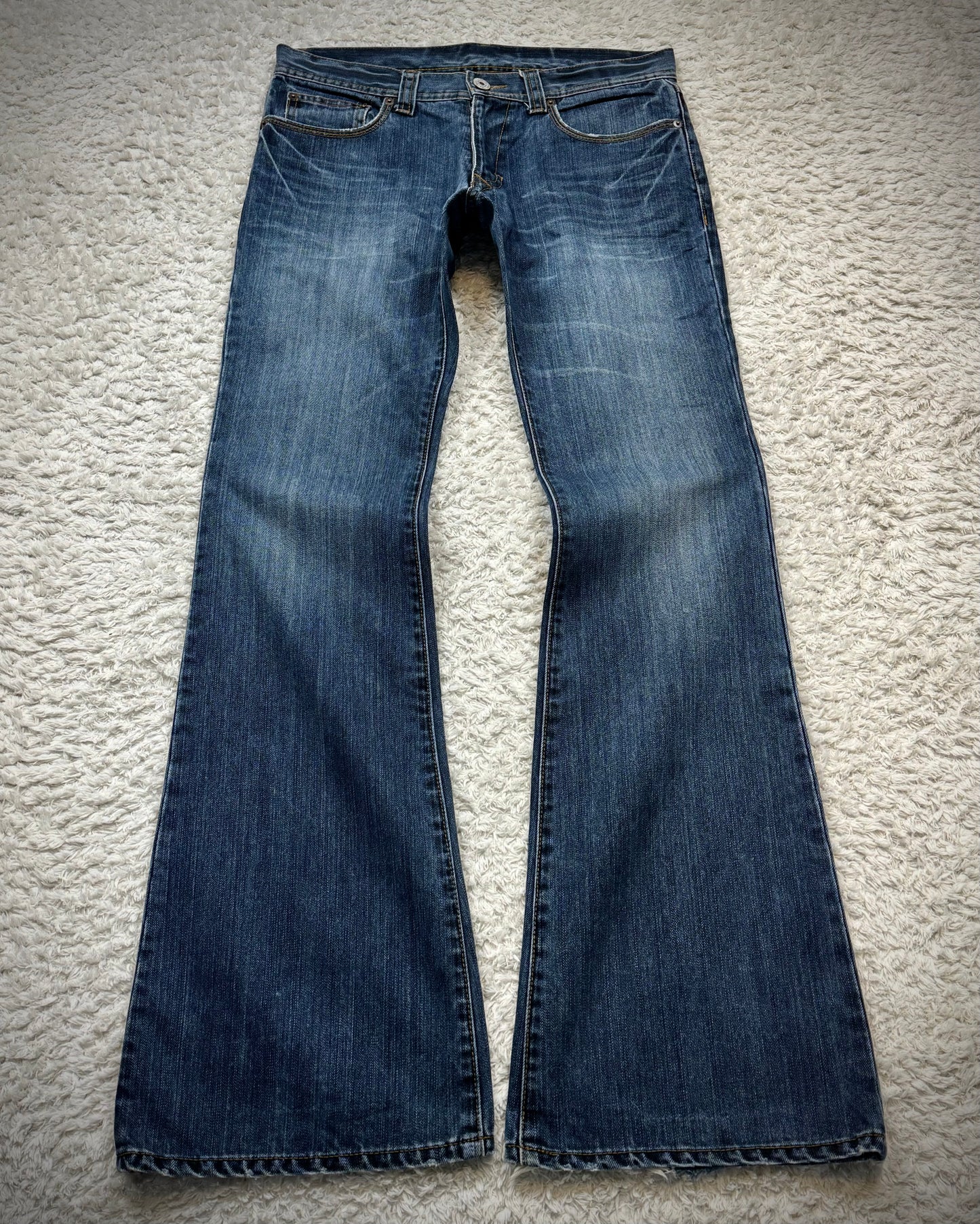 Edge Rupert Vintage Zippered Flared Jeans