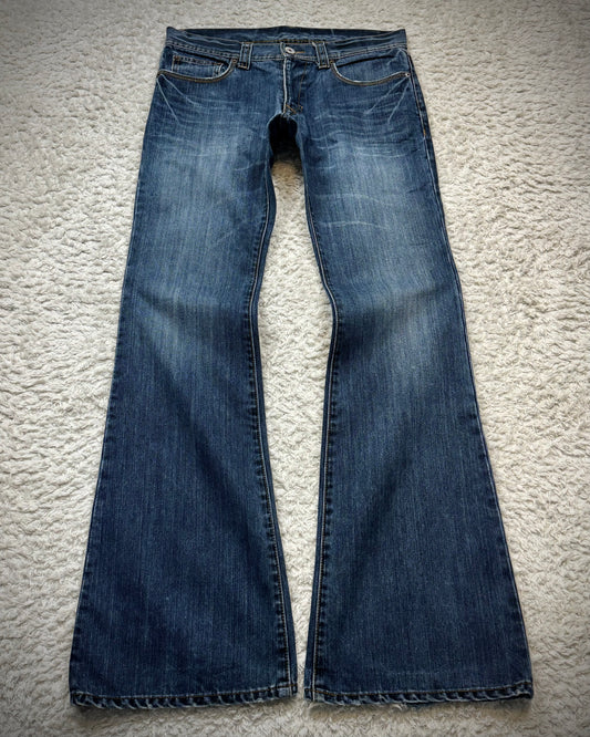 Edge Rupert Vintage Zippered Flared Jeans