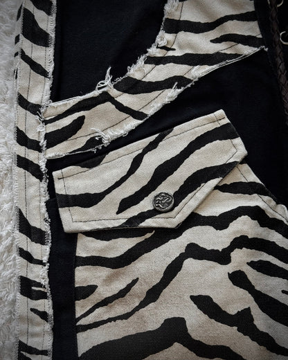 The Space Between Us Zebra Lace Up Flared Pants