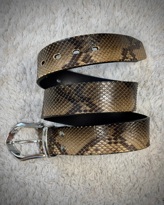 Fuga Python Leather Belt