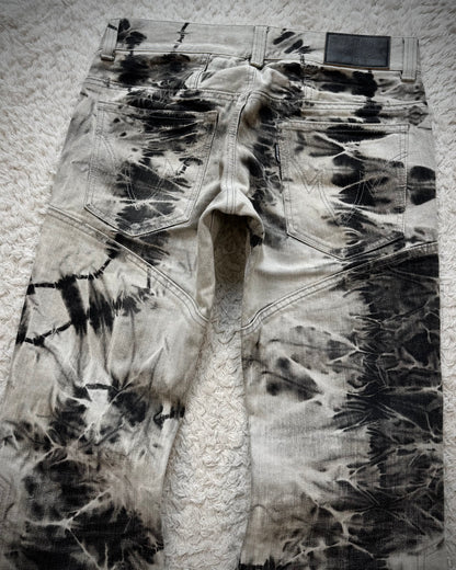 Tornado Mart Smoke Washed Lace Up Flared Jeans