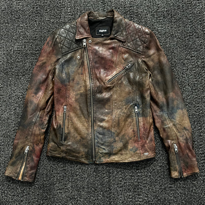 Tigha Faded Sheepskin Leather Jacket