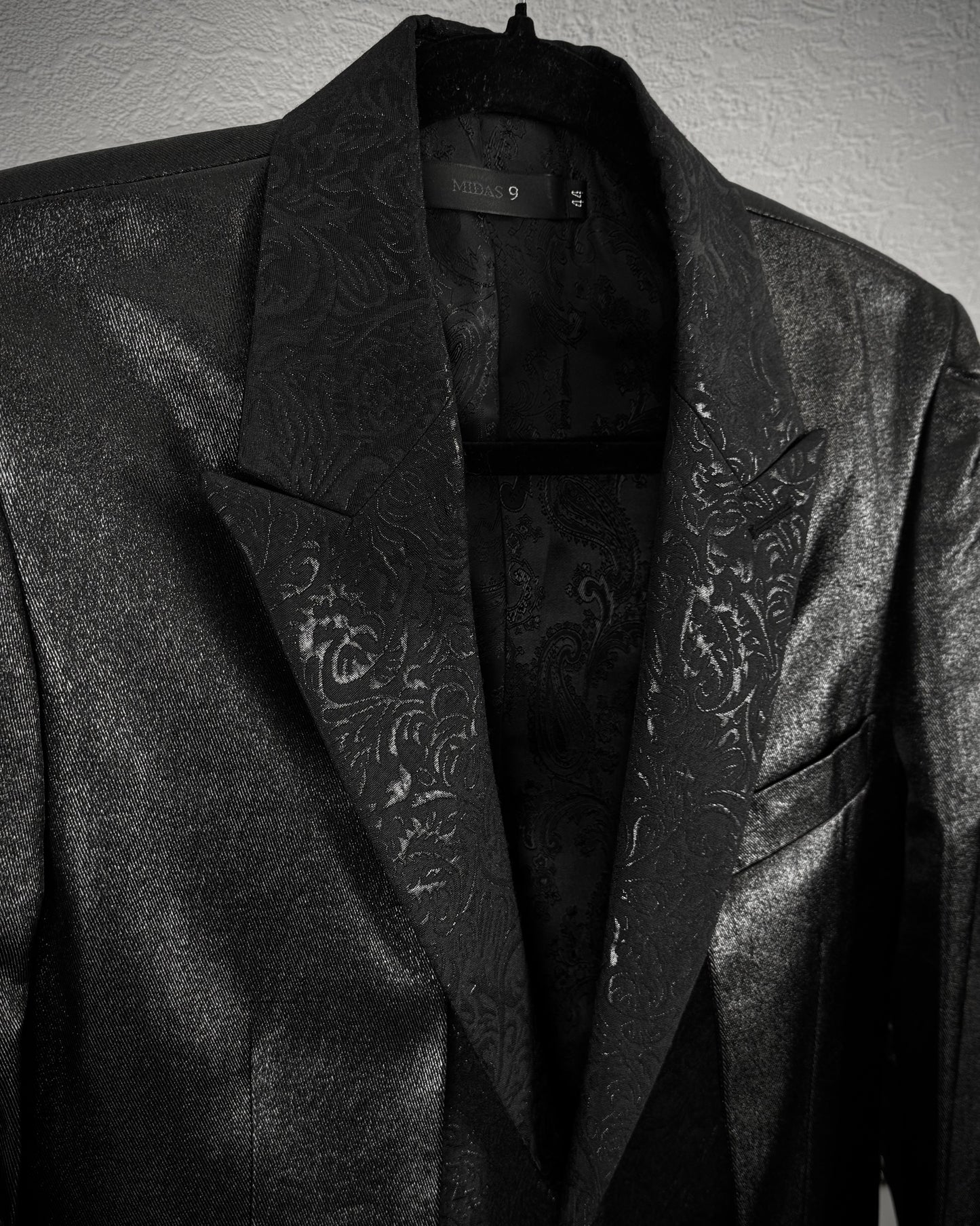 Midas Luster Paisley Jacquard Layered Gilet Blazer