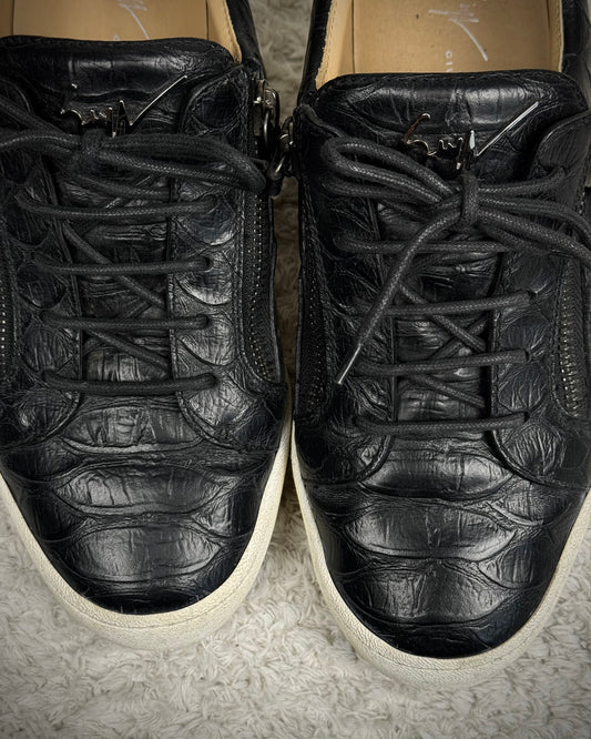 Giuseppe Zanotti Zippered Python Leather Sneakers