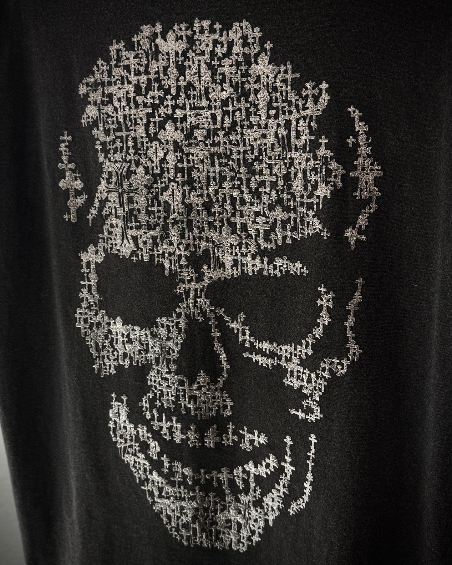Irish Crucified Skull Luster T-Shirt