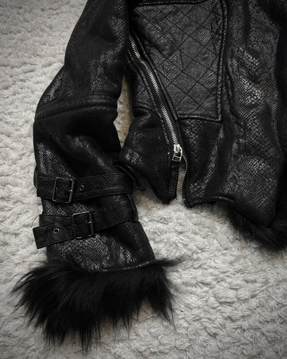 Slinky Python Waxed Fur Jacket