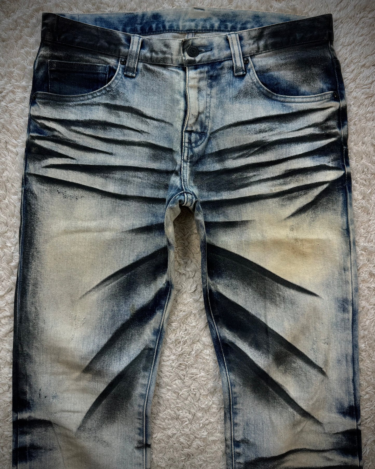Tornado Mart Clawmarks Waxed Slim Jeans