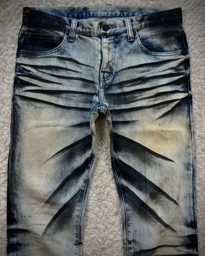 Tornado Mart Clawmarks Waxed Slim Jeans