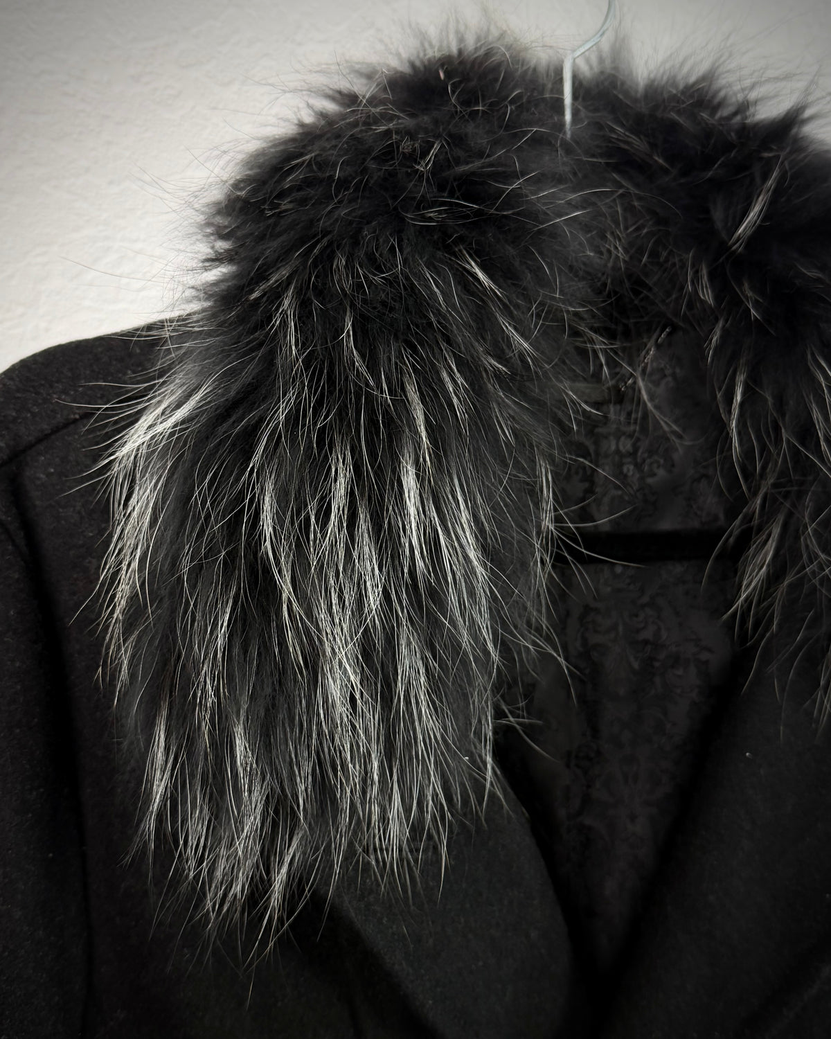 Fuga Raccoon Fur Napoleon Wool Jacket