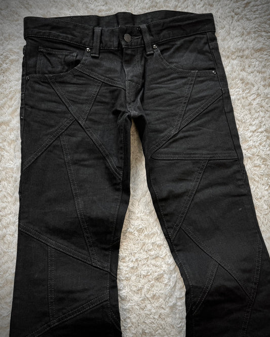 Tornado Mart Patchwork Flared Jeans