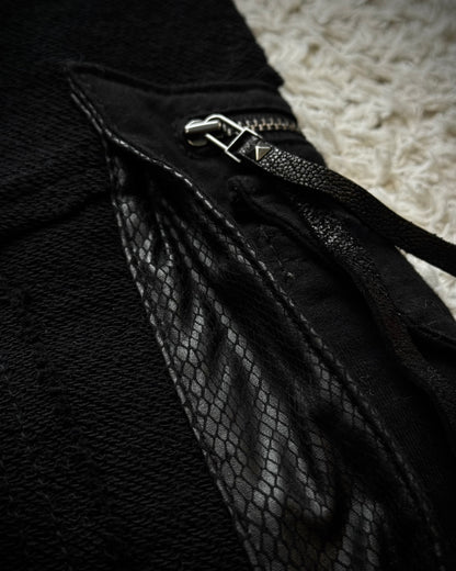 14th Addiction Python Detailed Flared Cargo Sweatpants