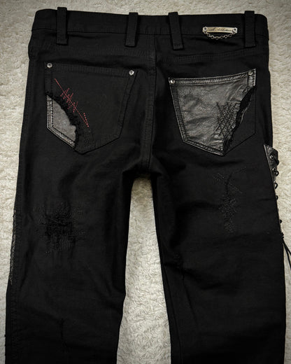 14th Addiction “Outrider 02” Lace Up Bootcut Pants