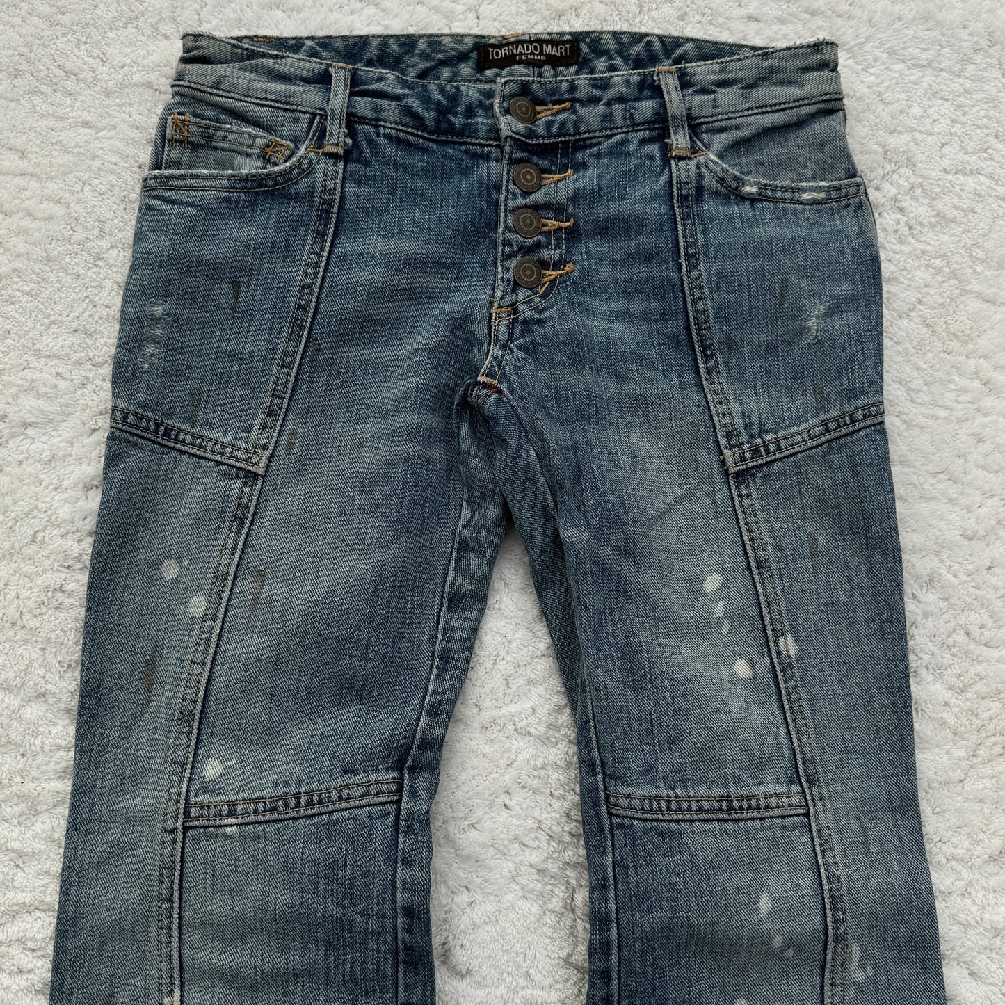 Tornado Mart Backlace Flared Jeans