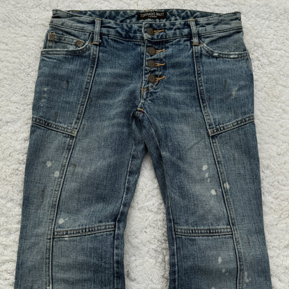 Tornado Mart Backlace Flared Jeans