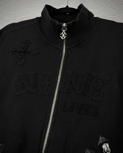 Nine Lives Beaded Cross Patch Jacket