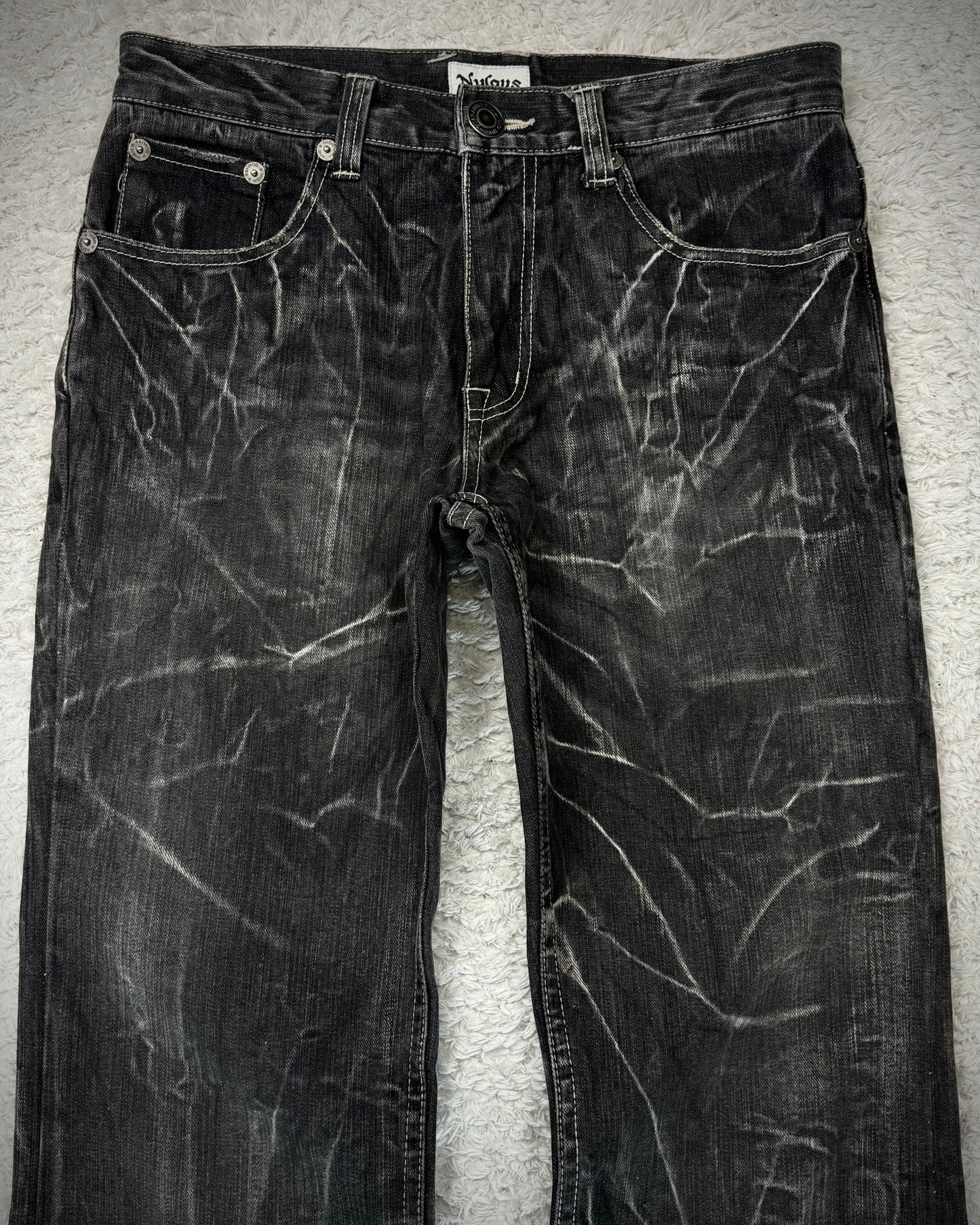Nylaus Thunder Washed Flared Jeans