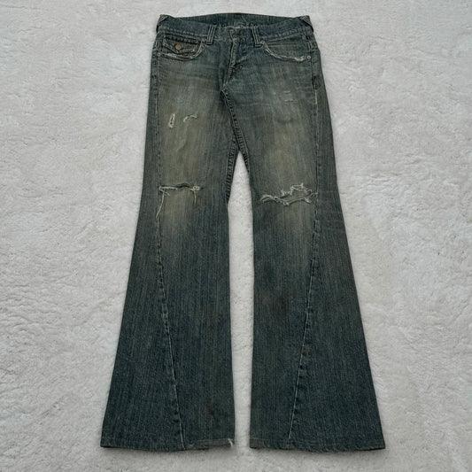 Tornado Mart Mud Washed Flared Jeans