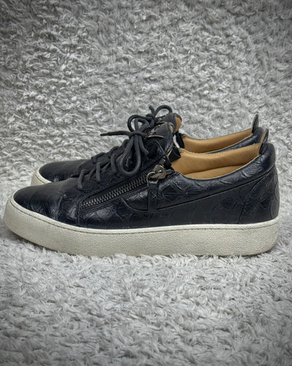 Giuseppe Zanotti Zippered Python Leather Sneakers