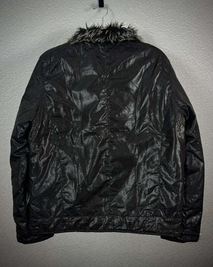 Steelo Fur Collar Lined Lightweight Puffer Jacket