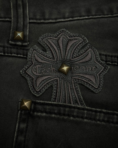 Cook Jeans Two Tone Split Studded Denim