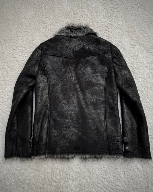 Mussino Textured Fur Lined Jacket