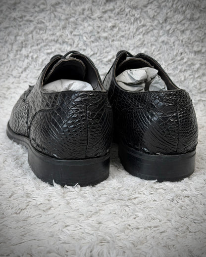 Boss Sunwen Depth Sculpted Crocodile Leather Dress Boots