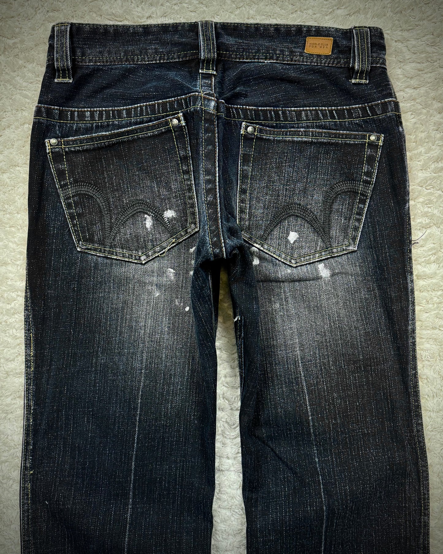 Nicole Club Clawmarks Coated Bootcut Jeans