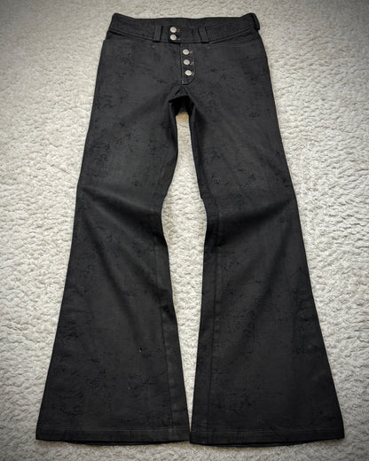 Tornado Mart Scratch Textured Flared Pants