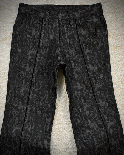 Tornado Mart Shadow Pattern Bell Bottom Flared Pants