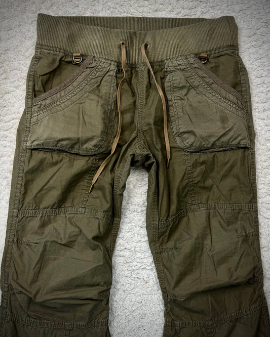 G.O.A Khaki Bell Bottom Flared Cargo Pants