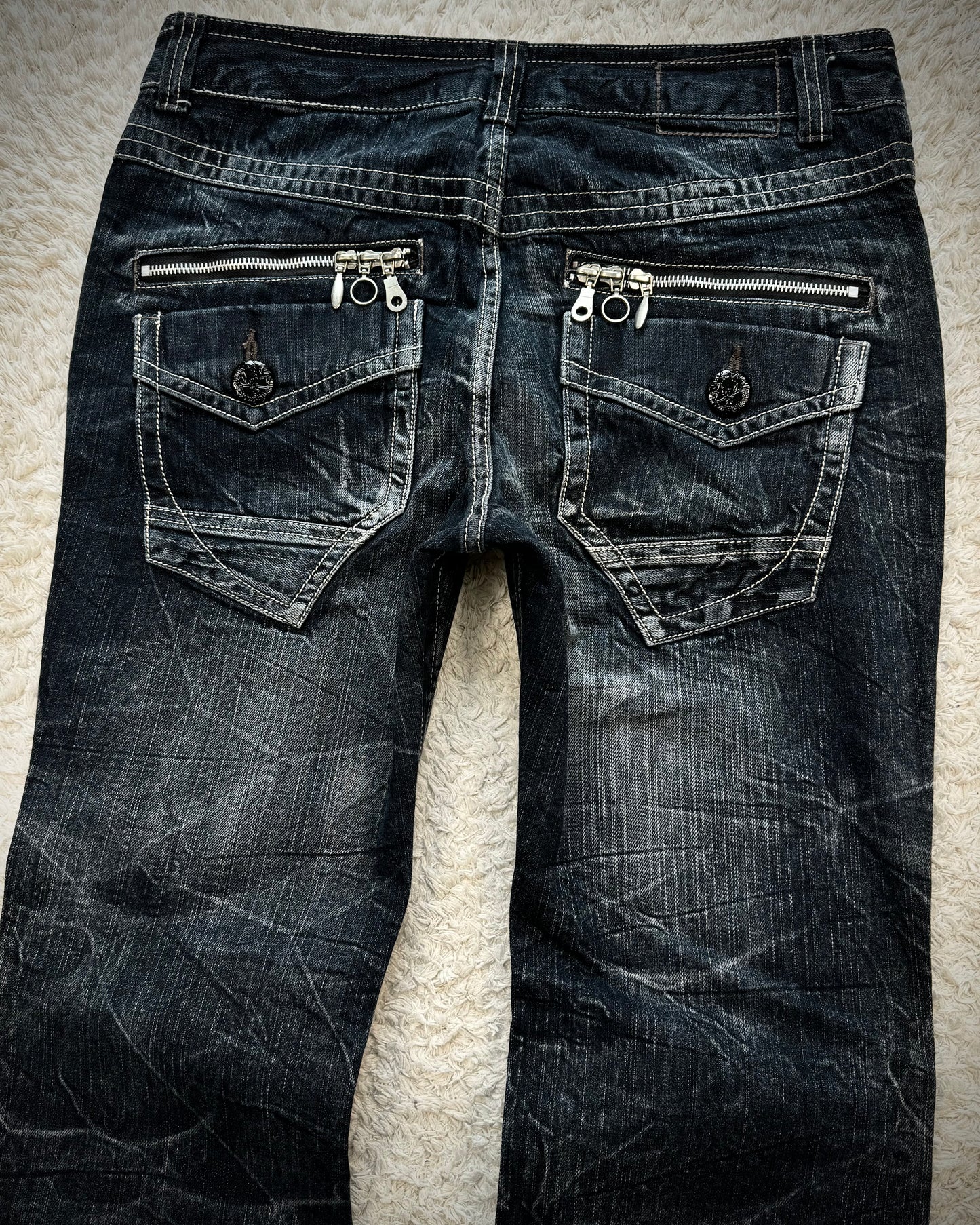 Blow By Blue Vintage Washed Flared Jeans