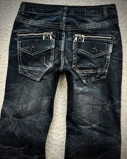Blow By Blue Vintage Washed Flared Jeans