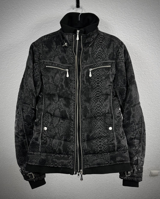 Bernings Sho Python Pattern Double Zip Lightweight Puffer Jacket