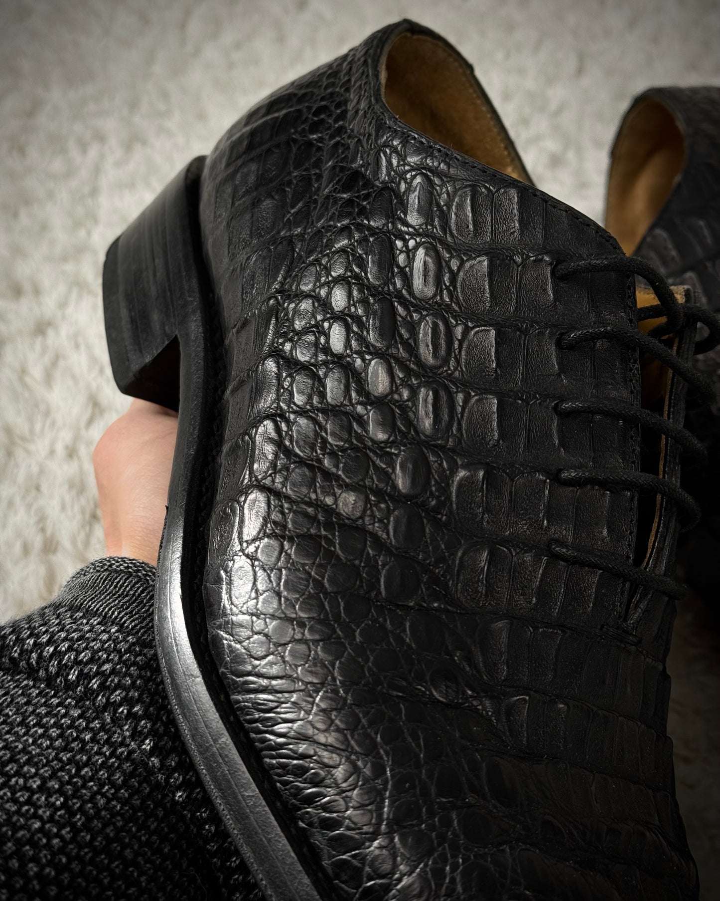 Baladen High Detail Crocodile Leather Boots