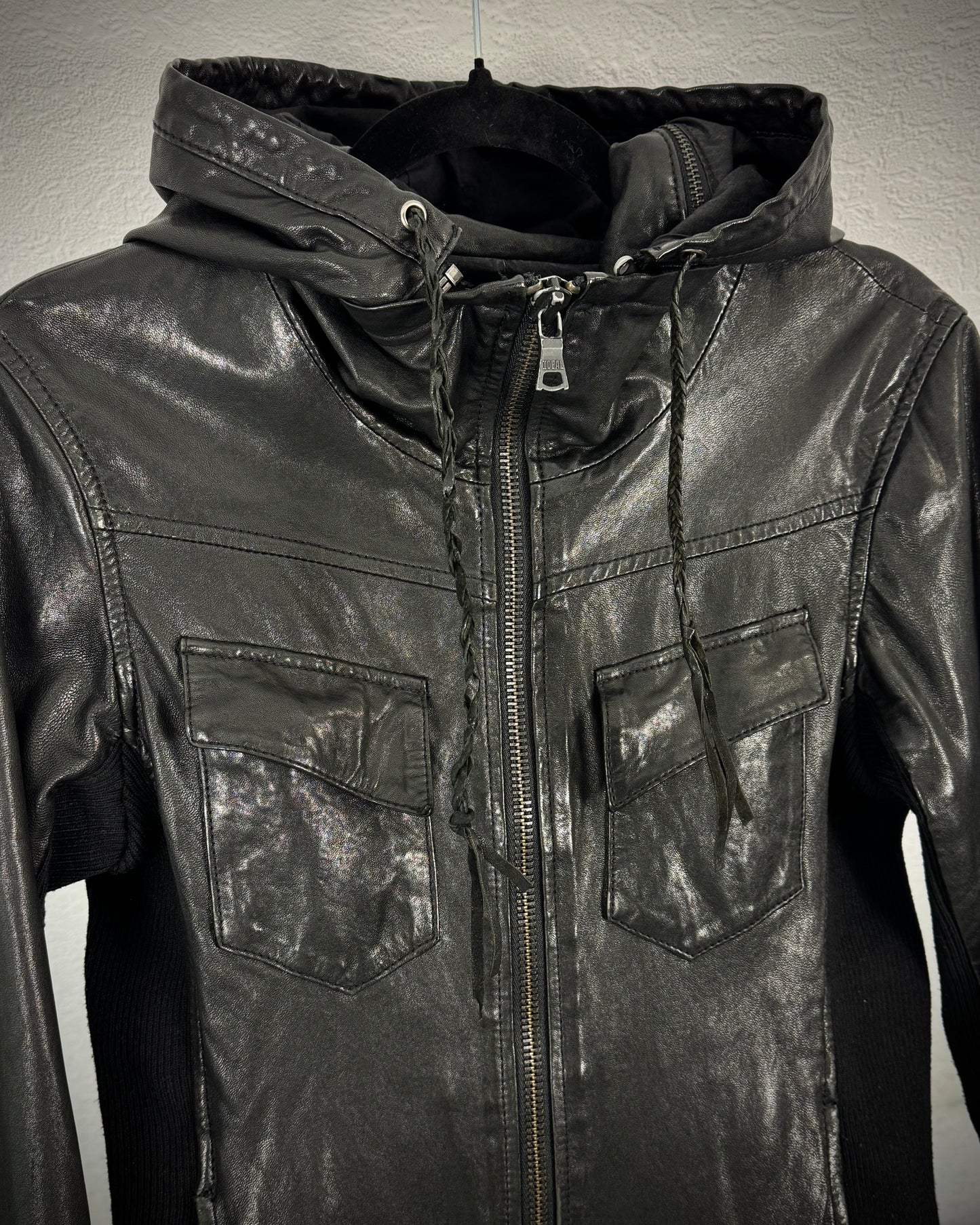 Buffalo Bobs Ninja Hooded Leather Jacket
