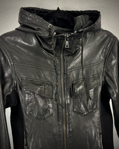 Buffalo Bobs Ninja Hooded Leather Jacket