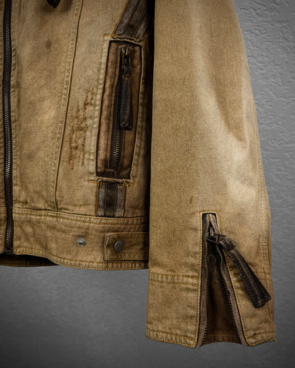 In The Attic Mud Washed Fur Jacket