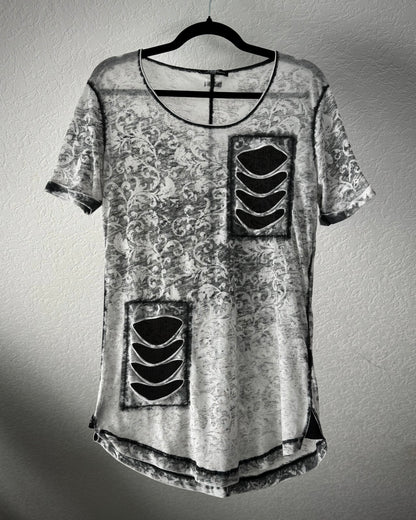 TRBC Ghost Washed Layered Distressing T-Shirt