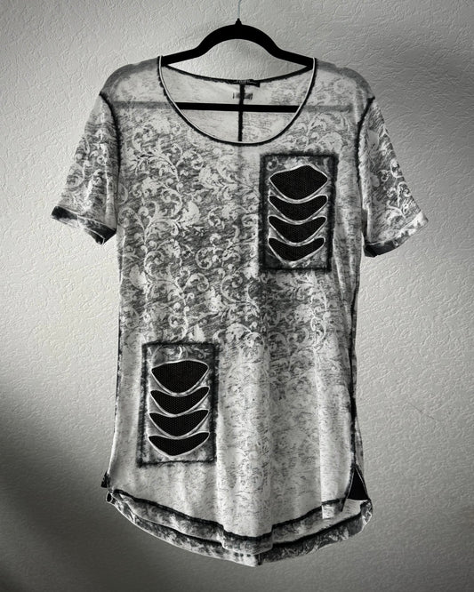 TRBC Ghost Washed Layered Distressing T-Shirt