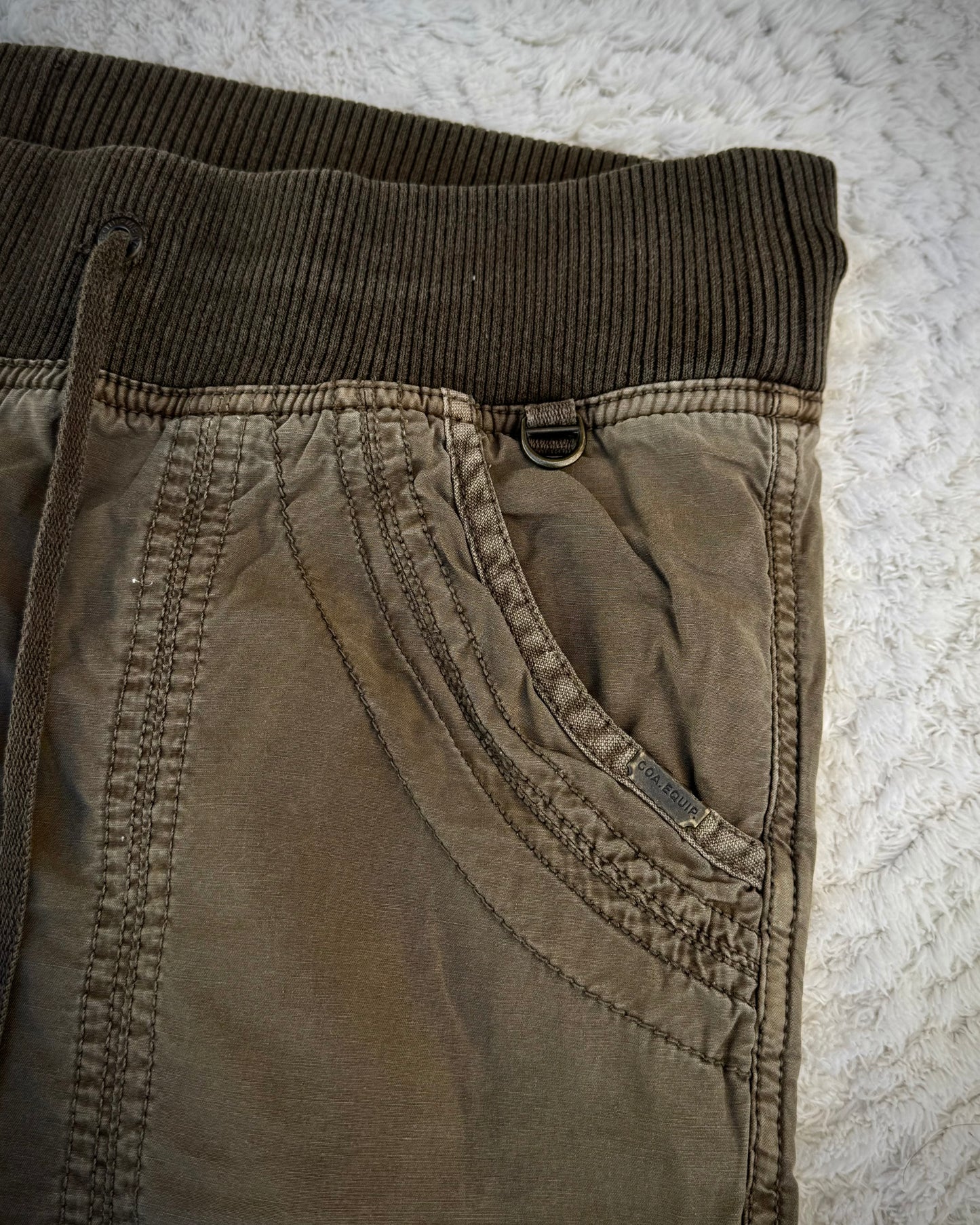 G.O.A Khaki Military Flared Cargo Pants