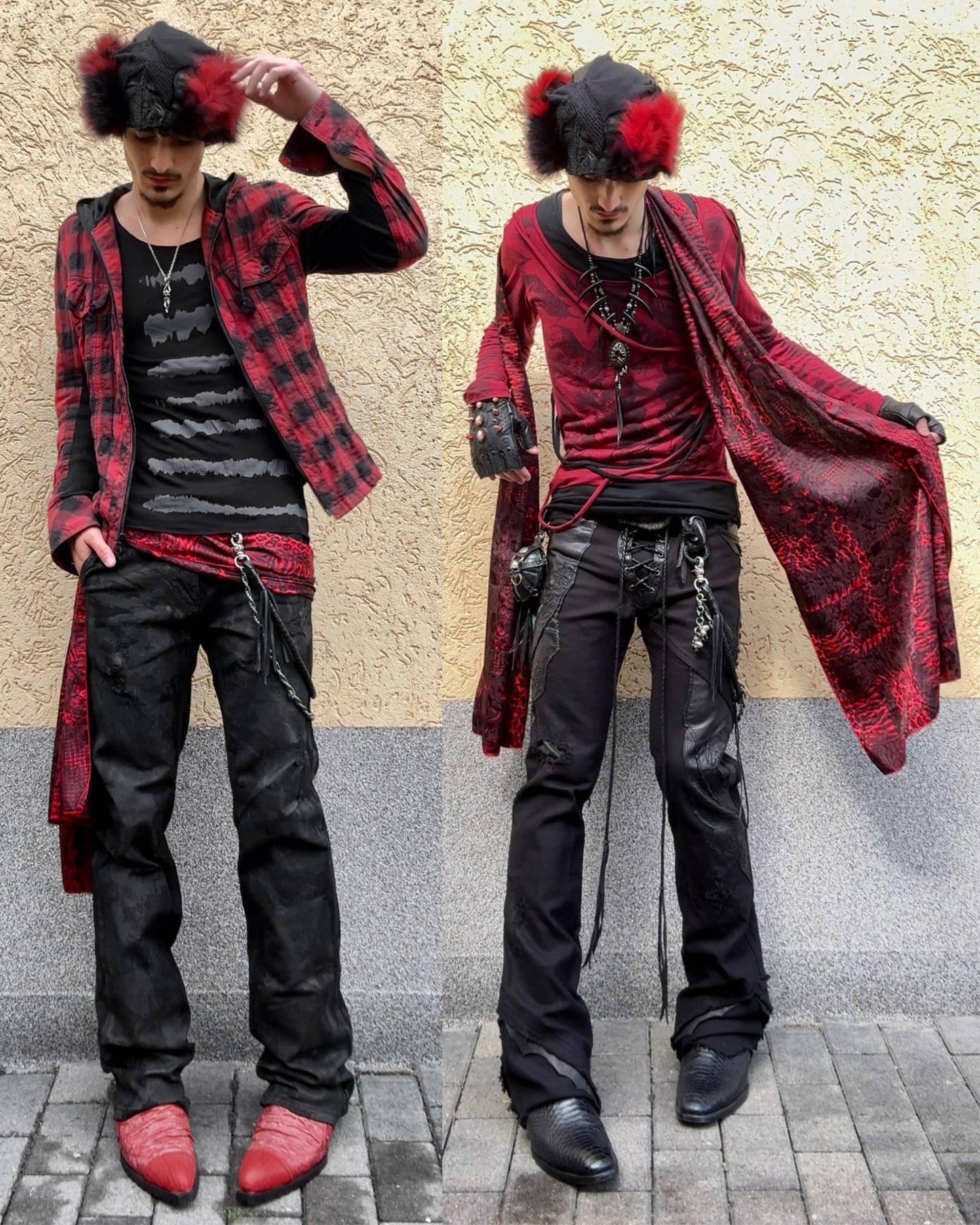 Crimson Wildcat Pattern Stole