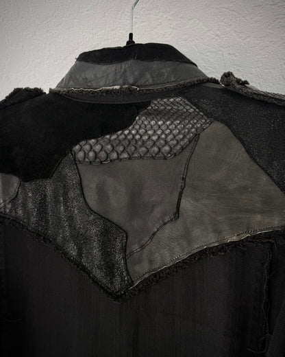 5351 Pour Les Hommes Python Leather Patchwork Jacket