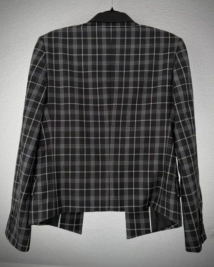 Midas Checkered Layered Gilet Chained Blazer