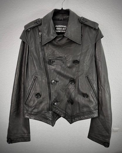 Napoleon Batwing Layered Leather Jacket