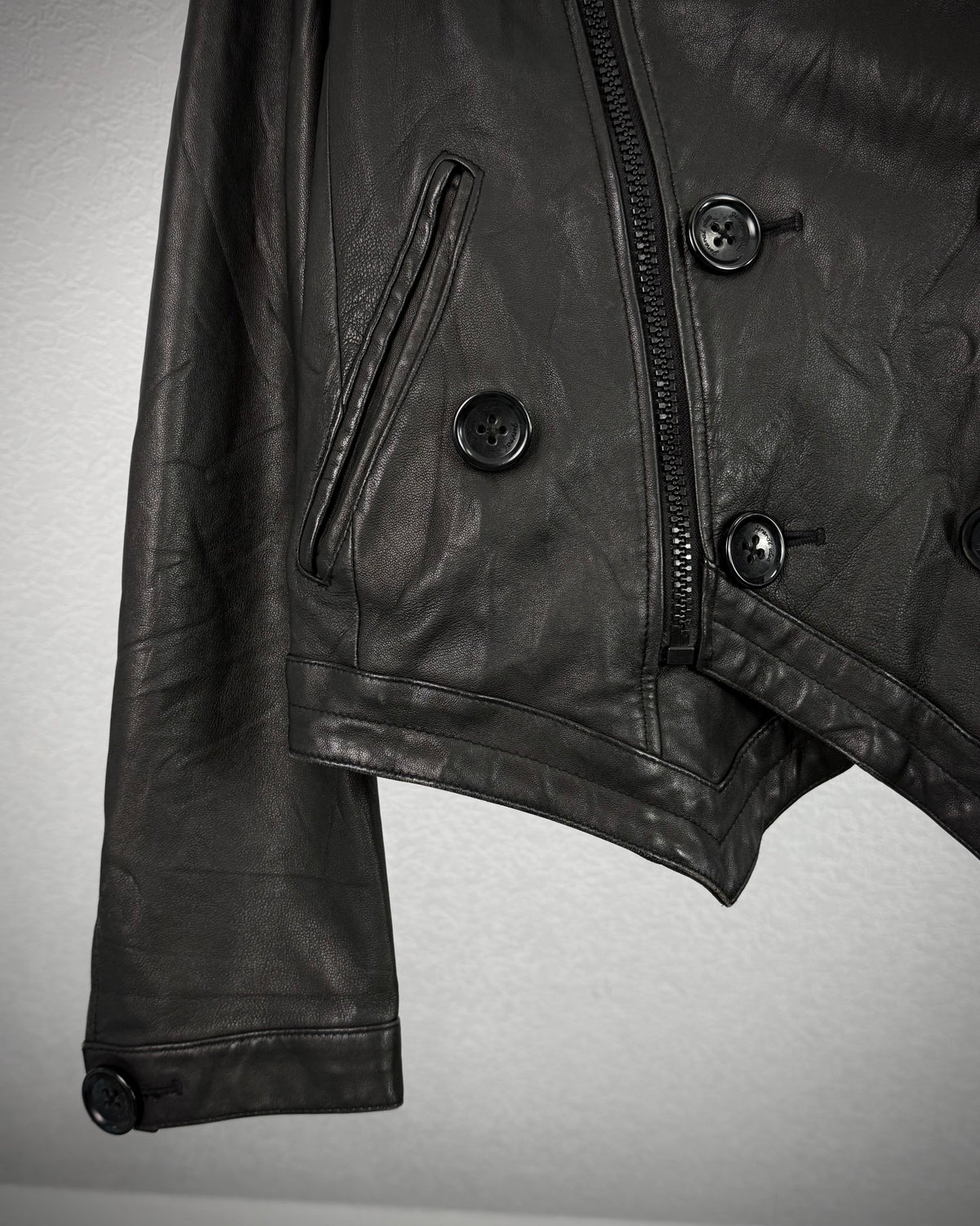 Napoleon Batwing Layered Leather Jacket