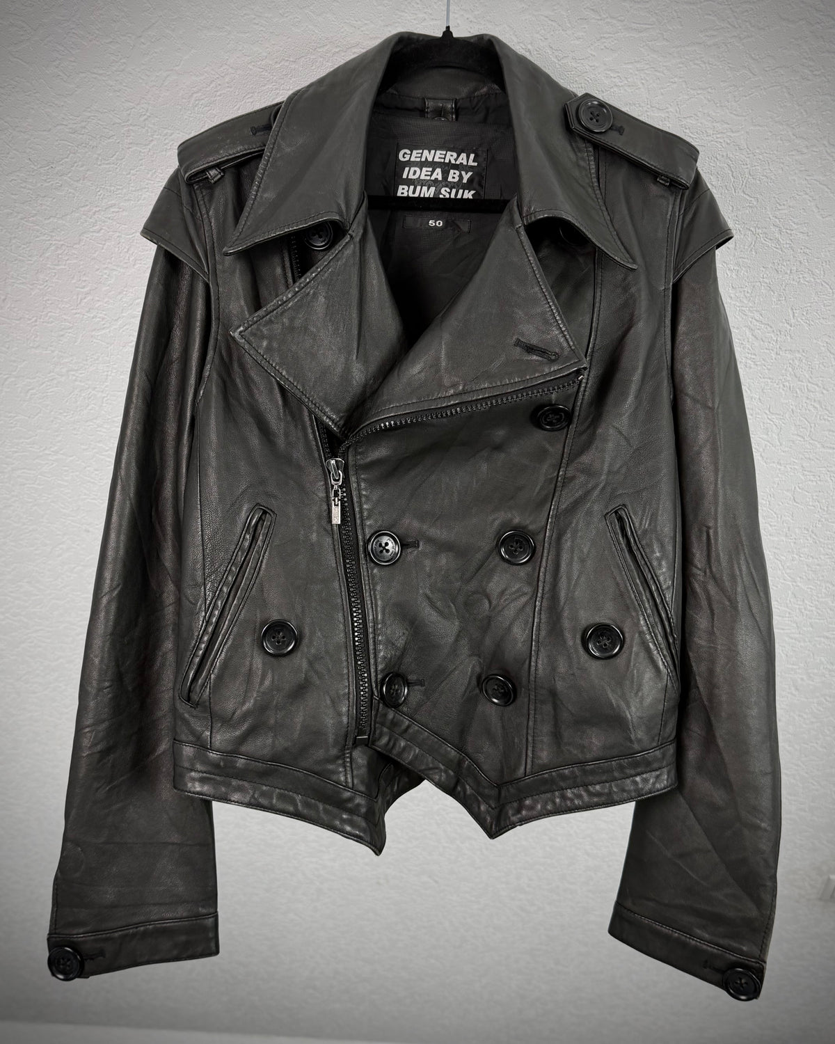 Napoleon Batwing Layered Leather Jacket