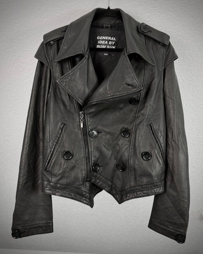 Napoleon Batwing Layered Leather Jacket