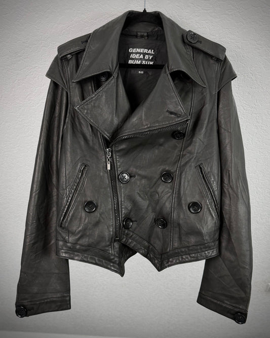 Napoleon Batwing Layered Leather Jacket