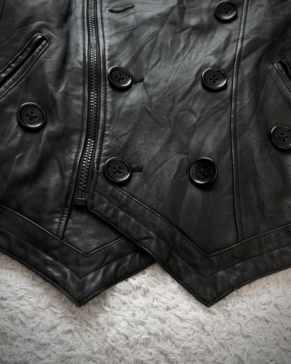 Napoleon Batwing Layered Leather Jacket