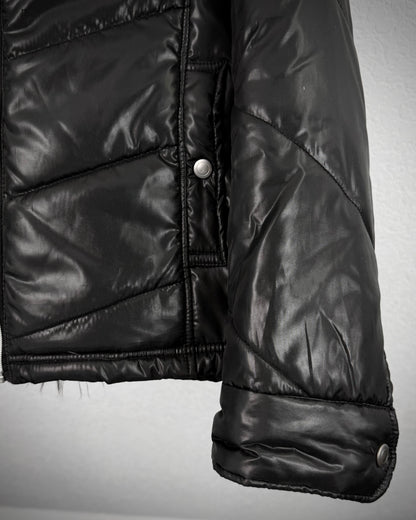 Spinach Fur Lined Puffer Jacket